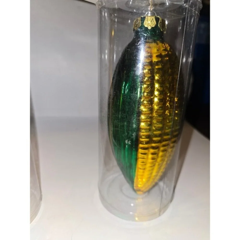 Old World Glass 1994 Vintage Banana and Corn‎ Ornaments Set of 2 Trim Trends